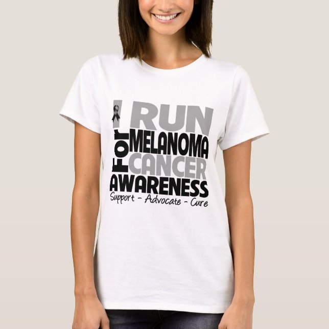 T-shirt Eu funciono para a consciência da melanoma (Frente)