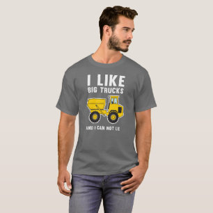 T-shirt Eu gosto de caminhões grandes e eu não posso