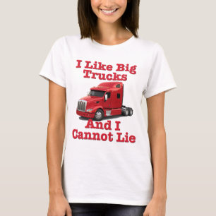 T-shirt Eu gosto de caminhões grandes e eu não posso
