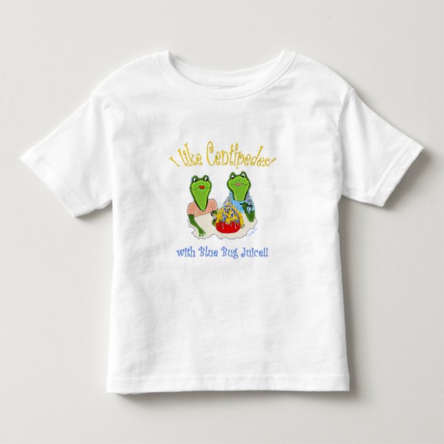 T-shirt Eu gosto de centípedes com suco azul do inseto (Frente)