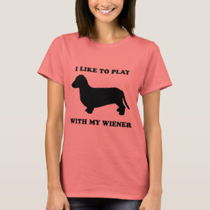 T-shirt Eu gosto de jogar com meu wiener