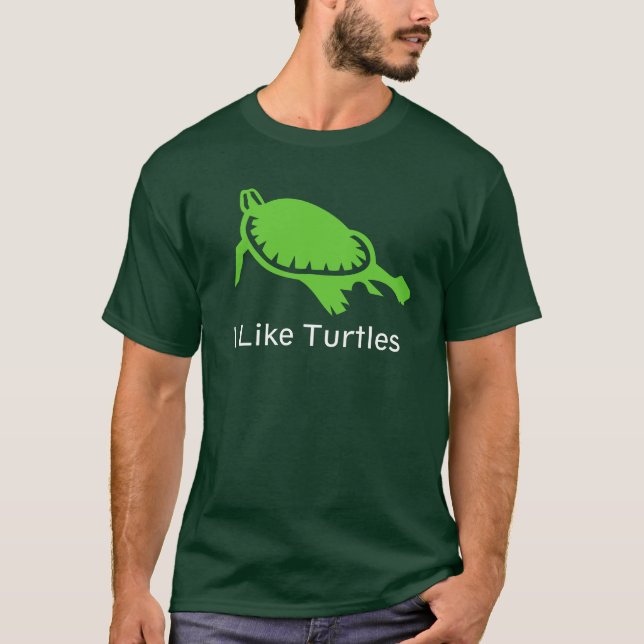 T-shirt Eu Gosto De Tartarugas (Frente)