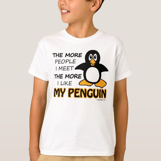T-shirt Eu Gosto Do Meu Pinguim (Frente)