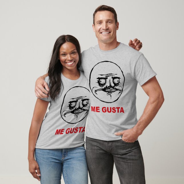 T-shirt eu gusta face rage face humor meme lol rofl (Unissex)