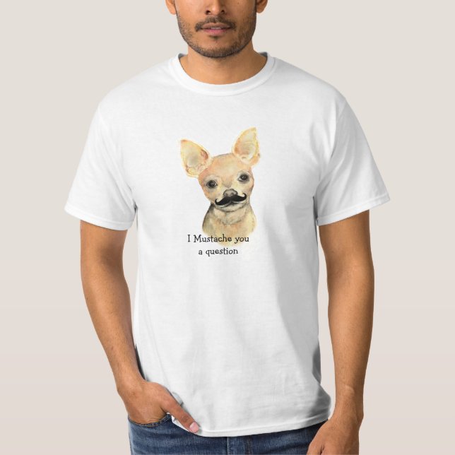 T-shirt Eu lhe dou uma pergunta de humor canino (Frente)