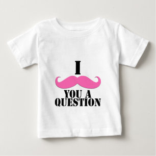 T-shirt Eu Lhe Dou Uma Questão De bigode Rosa
