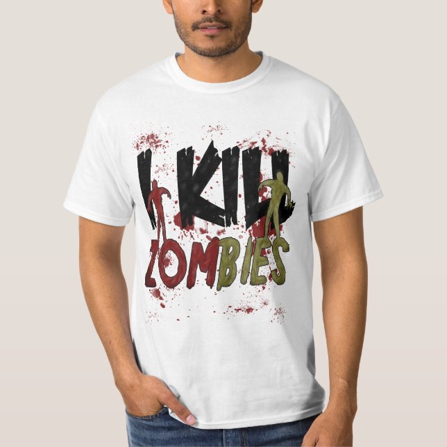 T-shirt Eu Matar Zombies (Frente)