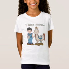T-shirt Eu monto cavalos