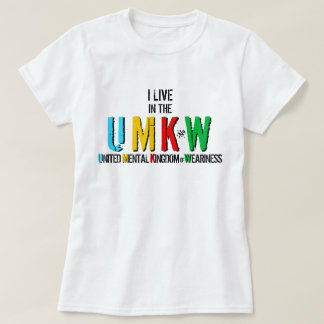 T-shirt Eu moro no Reino Mental Unido da Vestígio