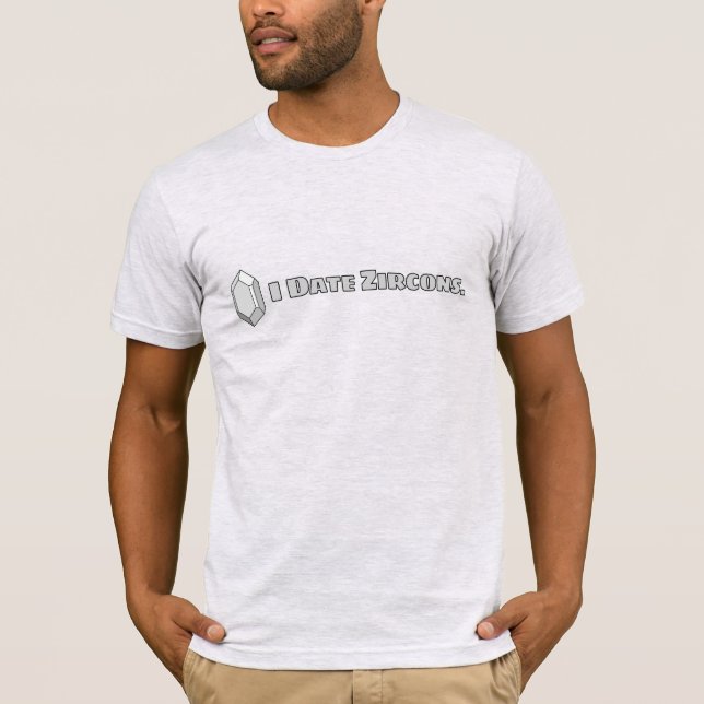 T-shirt Eu Namoro Zircões- Geólogo  (Frente)