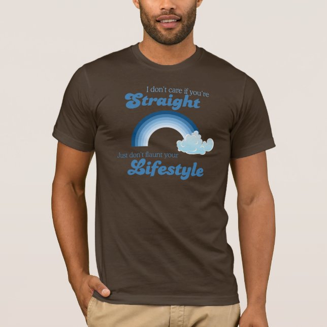 T-shirt EU NÃO ME IMPORTO SE VOCÊ é RETO (Frente)