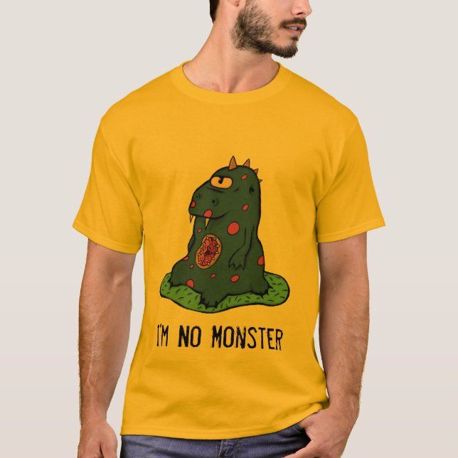 T-shirt Eu não sou nenhuma versão de texto do monstro 19 (Frente)