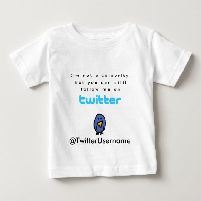 T-shirt Eu não sou uma celebridade… sigo-me no Twitter (Frente)