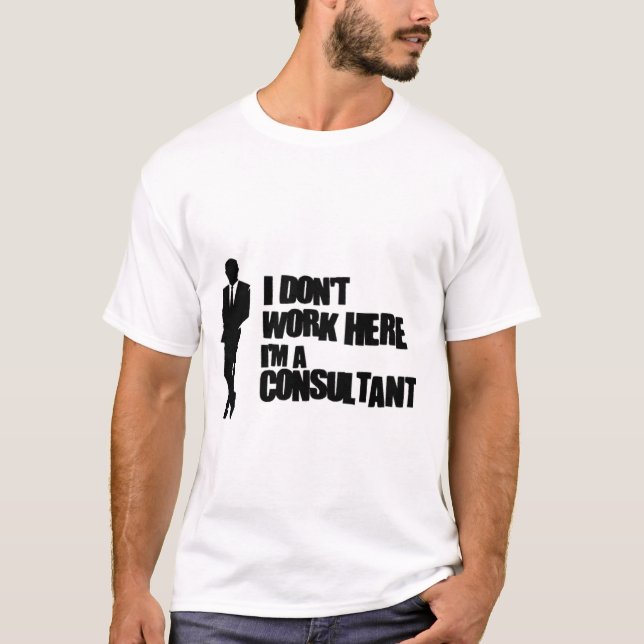 T-shirt Eu não trabalho aqui (Frente)
