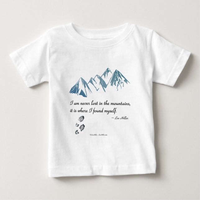 T-shirt Eu nunca estou perdido nas montanhas, é onde... (Frente)
