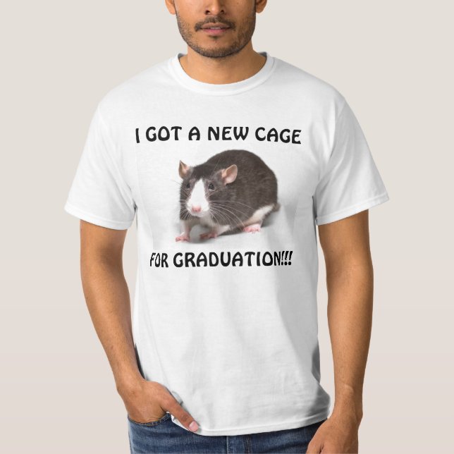 T-SHIRT EU OBTIVE UMA GAIOLA NOVA, PARA O RATO DA (Frente)