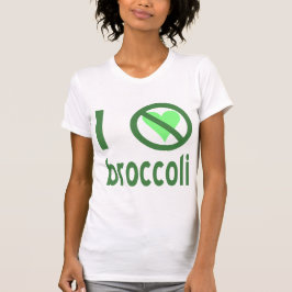 T-shirt Eu Odeio Brócolis Texto Verde