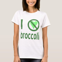 T-shirt Eu Odeio Brócolis Texto Verde