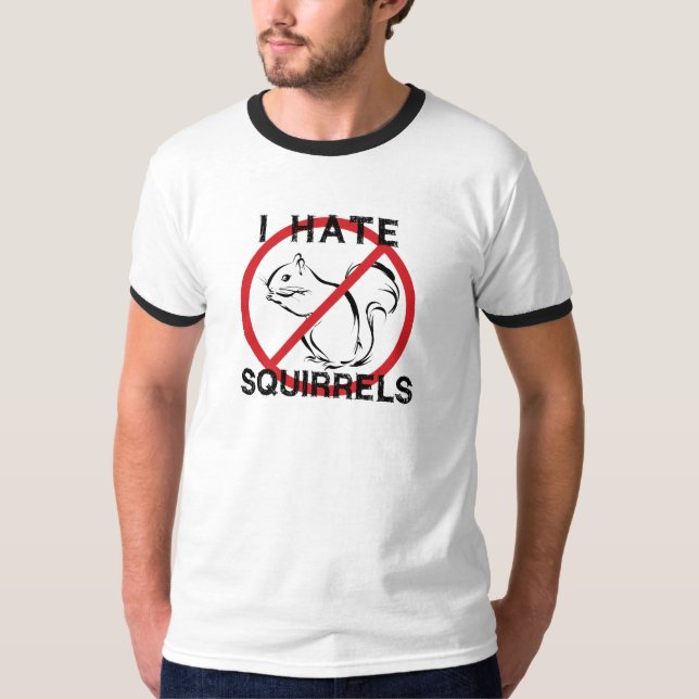 T-shirt Eu Odeio Esquilos (Frente)