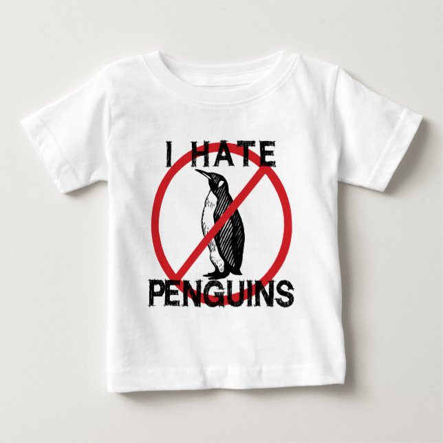 T-shirt Eu Odeio Pinguins (Frente)