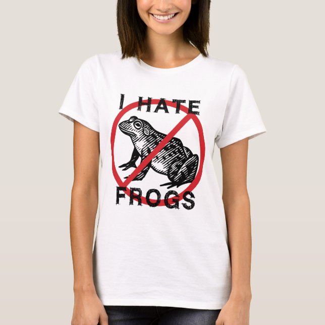 T-shirt Eu Odeio Rãs (Frente)