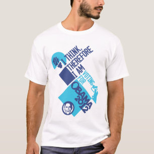 T-shirt Eu penso Threfore que eu sou - para Obama
