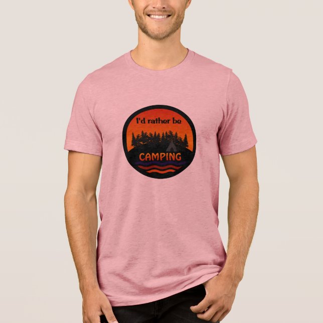T-shirt Eu Preferencialmente Camping shirt - escolha estil (Frente)