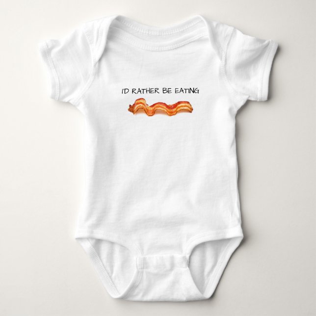 T-shirt Eu preferencialmente estaria comendo o bacon (Frente)