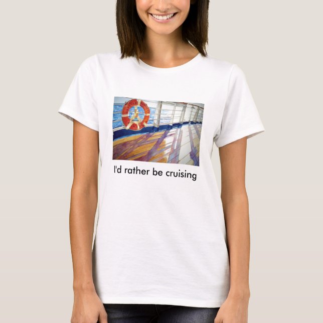 T-shirt Eu preferencialmente estaria cruzando (Frente)