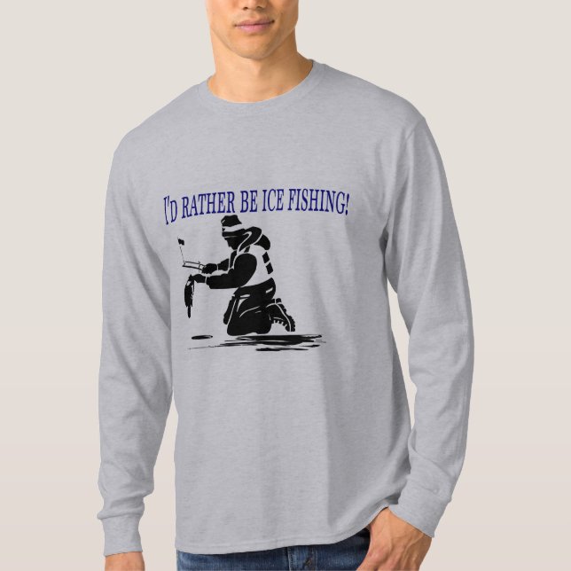 T-shirt Eu preferencialmente seria pesca do gelo! (Frente)