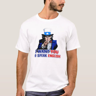 T-shirt Eu quero-o falar o inglês
