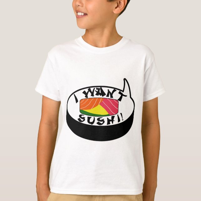 T-shirt Eu quero o sushi (Frente)