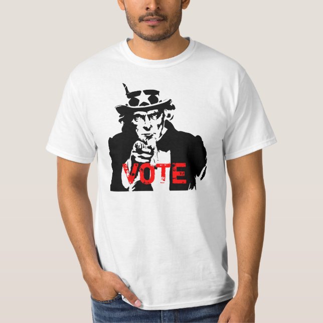T-shirt Eu quero-o VOTAR (Frente)