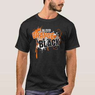 T-shirt Eu sangro a laranja e o preto