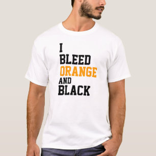 T-shirt Eu sangro a laranja e o preto