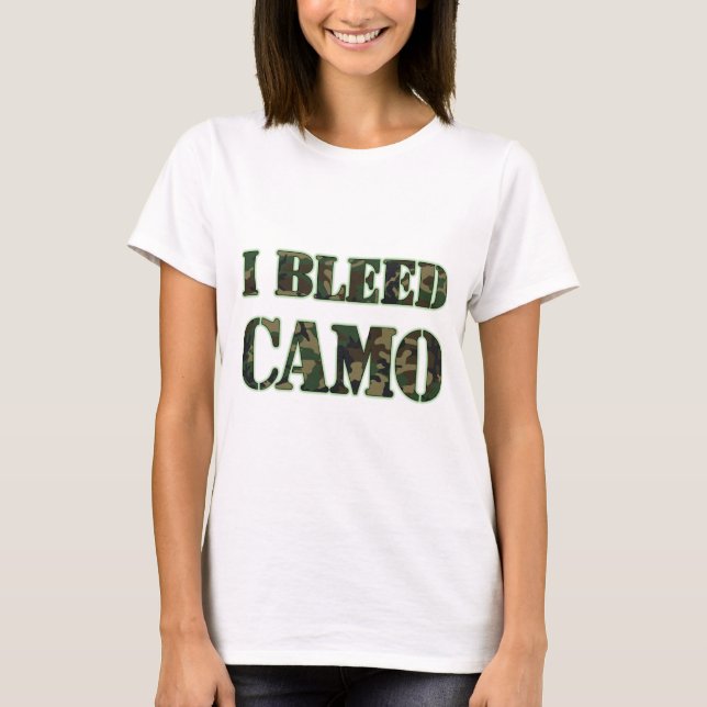 T-shirt Eu sangro o camo (Frente)