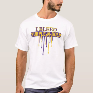 T-shirt Eu sangro o roxo e o ouro