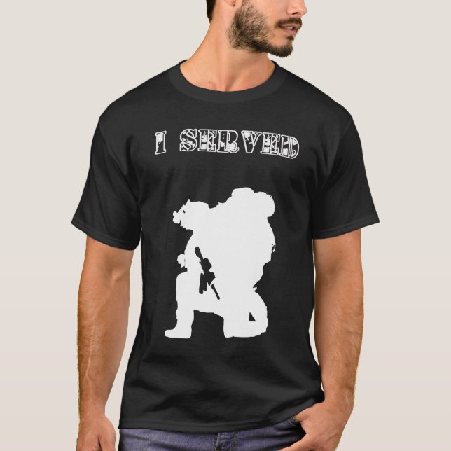 T-shirt Eu servi:  Soldado (Frente)