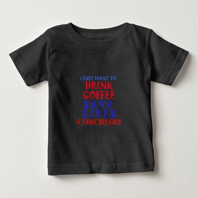 T-shirt Eu só quero tomar café (Frente)