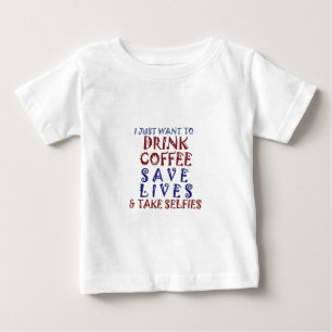 T-shirt Eu só quero tomar café Salve vidas