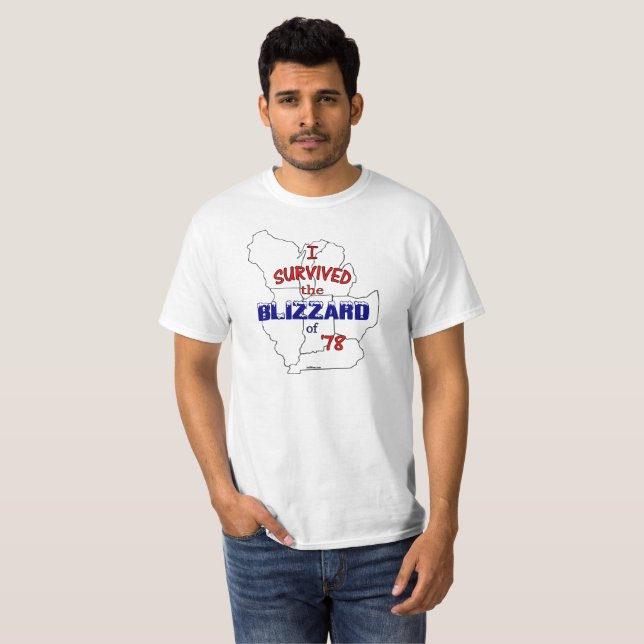 T-SHIRT EU SOBREVIVI AO BLIZZARD 'DE 78 (Frente Completa)