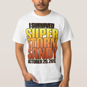 T-shirt Eu sobrevivi ao furacão super Sandy da tempestade