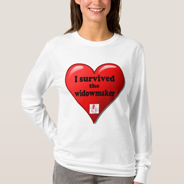 T-shirt Eu Sobrevivi ao Viúvo (Frente)