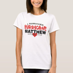 T-shirt Eu sobrevivi furacão Matthew ao outubro de 2016