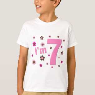 T-shirt Eu sou 7 flores do rosa e do Brown