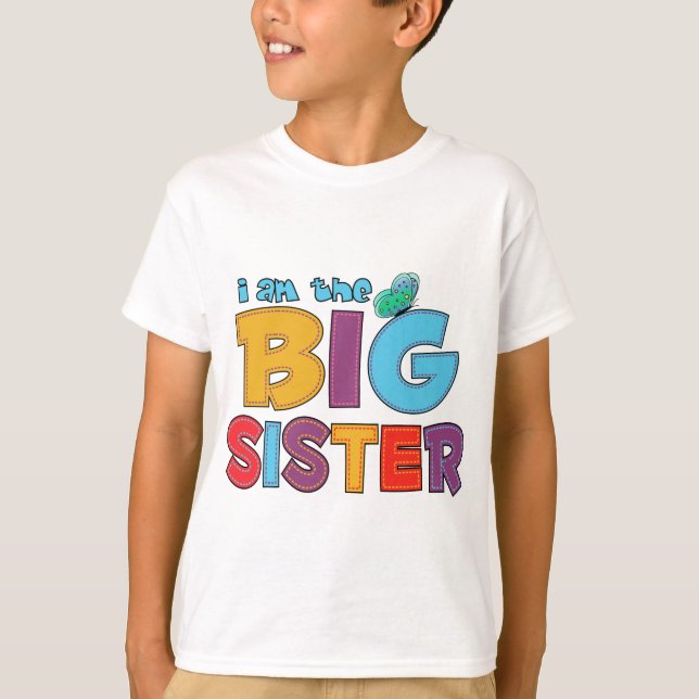 T-shirt Eu sou a borboleta da Irmã Grande (Frente)