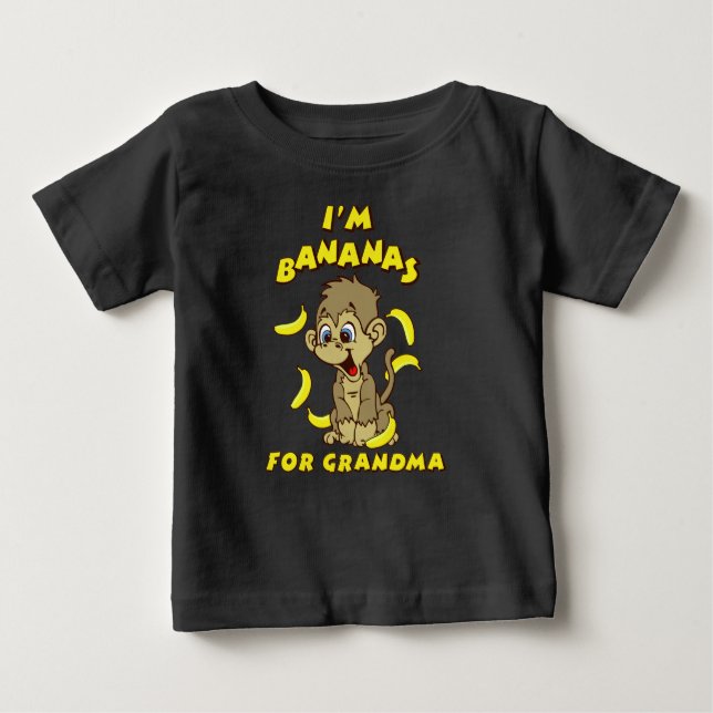 T-shirt Eu sou Bananas para a vovó (Frente)