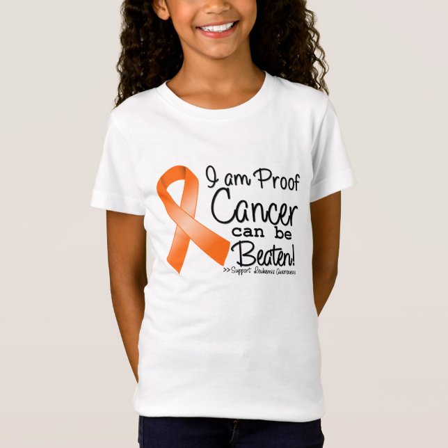 T-shirt Eu sou cancer da leucemia da prova posso ser (Frente)