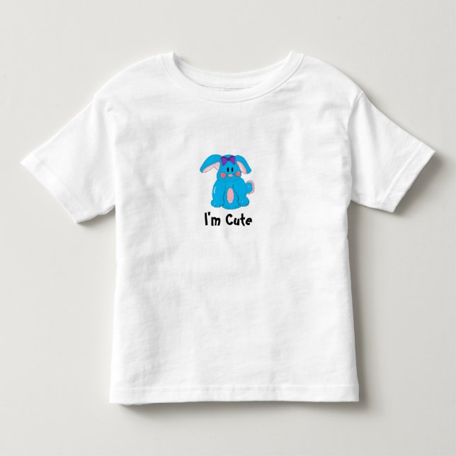 T-shirt Eu Sou Coelhinho Azul Fofo (Frente)