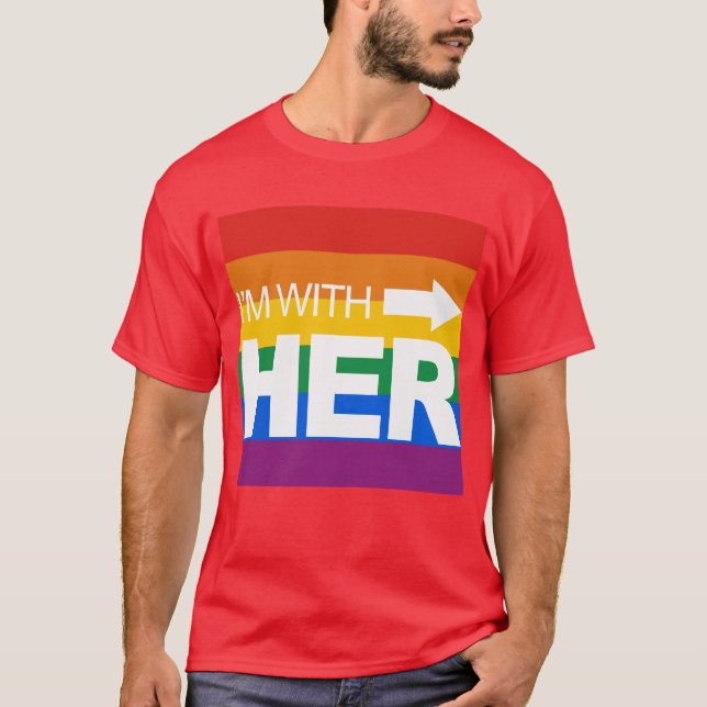 T-shirt Eu sou com ela (direito) - .png (Frente)